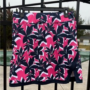 Stella Parker Floral/Tropical Pink and Black Mini Sports Skort
